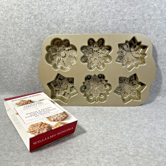 Williams Sonoma Nordicware Snowflake Cakelet Pan NEW 6 Mini Cakes Frozen Cupcake - Picture 11 of 14